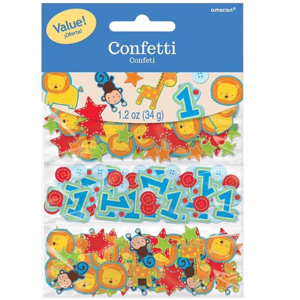 Amscan One Wild Boy 1st Birthday Party Confetti